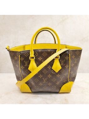 Authentic Louis Vuitton Phoenix PM Monogram Yellow Leather Satchel